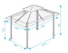 Paragon Outdoor Kingsbury  11' x 14' Gazebo with Top, Rust Free Aluminum Frame and Powder Coated Finish (Gazebo Only) - Paragon Outdoor - Ambient Home