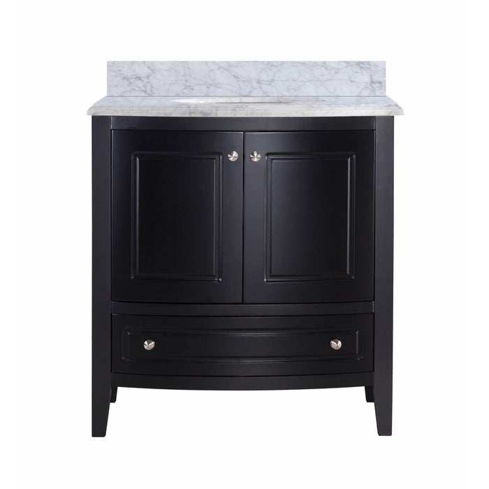 Laviva Estella 32" Espresso Bathroom Vanity With White Carrara Marble Countertop - Laviva - Ambient Home