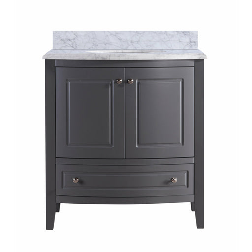 Laviva Estella 32" Grey Bathroom Vanity With White Carrara Marble Countertop - Laviva - Ambient Home