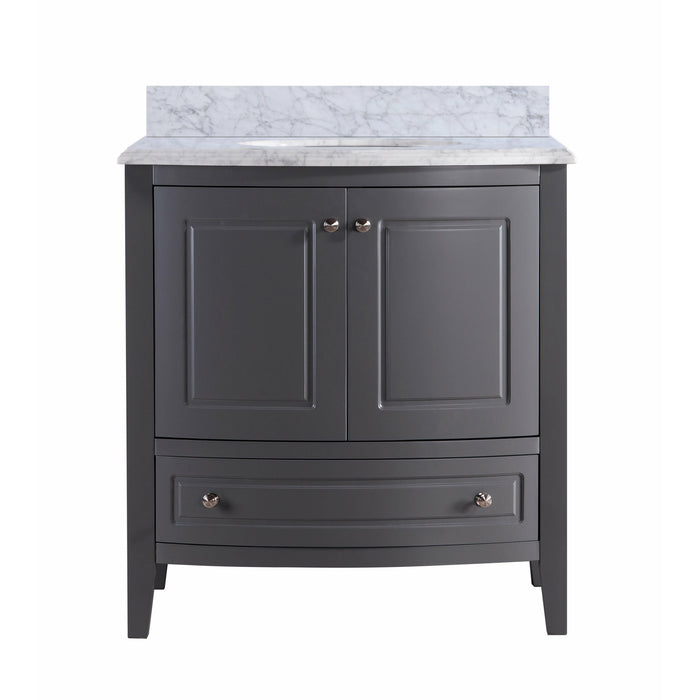 Laviva Estella 32" Grey Bathroom Vanity With White Carrara Marble Countertop - Laviva - Ambient Home