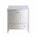 Laviva Estella 32" White Bathroom Vanity With White Carrara Marble Countertop - Laviva - Ambient Home