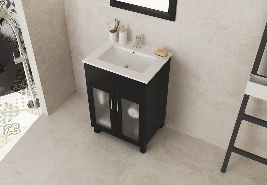Laviva Nova Espresso Bathroom Vanity With White Ceramic Basin Countertop - Laviva - Ambient Home