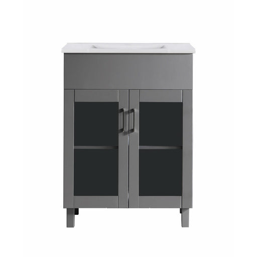 Laviva Nova Grey Bathroom Vanity With White Ceramic Basin Countertop - Laviva - Ambient Home