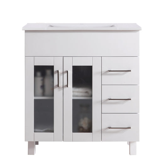 Laviva Nova White Bathroom Vanity With White Ceramic Basin Countertop - Laviva - Ambient Home