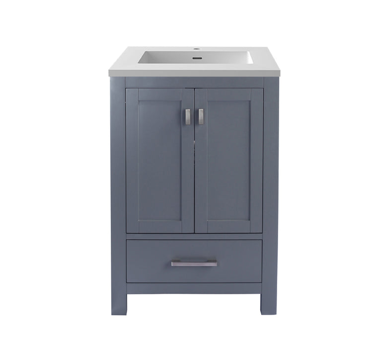 Laviva Wilson 24" Grey Bathroom Vanity With Countertop - Laviva - Ambient Home