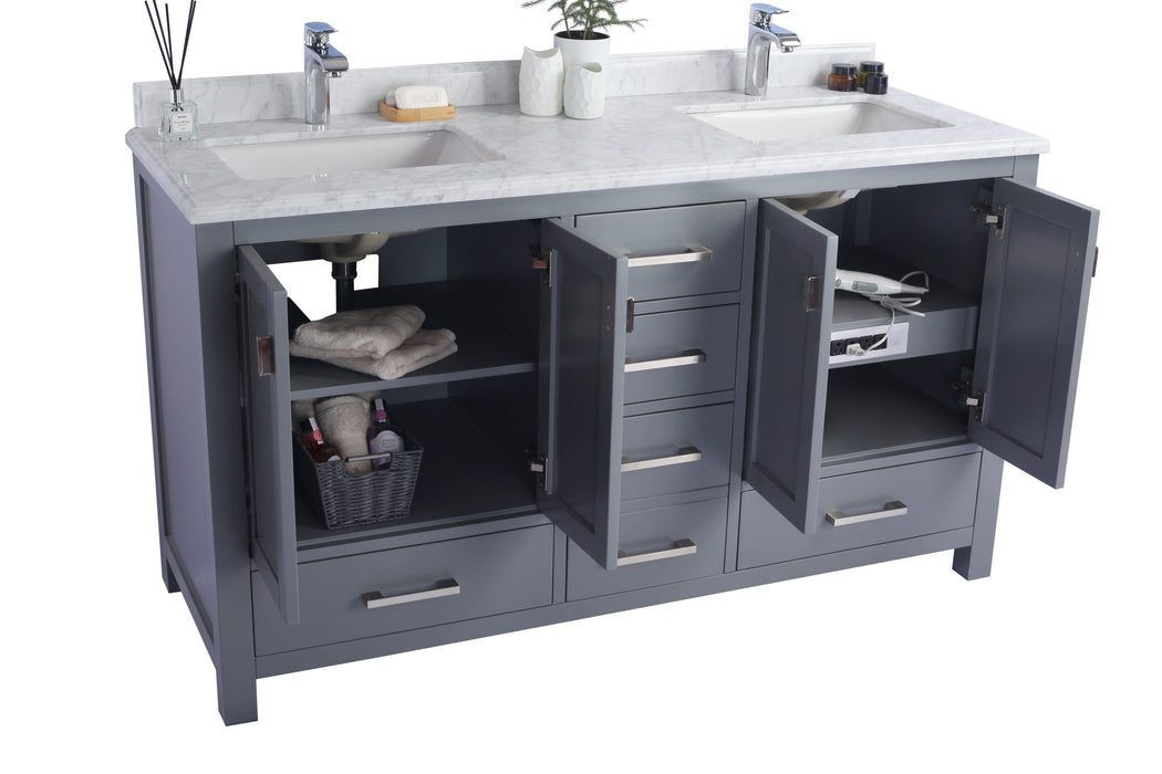 Laviva Wilson 60" Grey Bathroom Vanity With Countertop - Laviva - Ambient Home