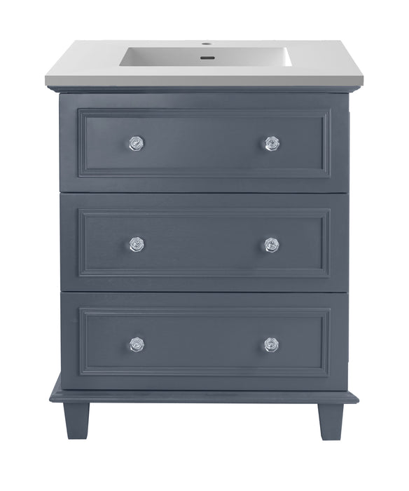 Laviva Luna 30" Maple Grey Bathroom Vanity With Countertop - Laviva - Ambient Home