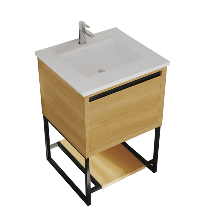 Laviva Alto 24” California White Oak Bathroom Vanity With Countertop - Laviva - Ambient Home