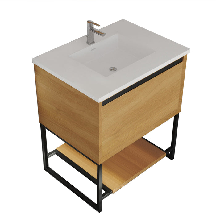 Laviva Alto 30" California White Oak Bathroom Vanity With Countertop - Laviva - Ambient Home