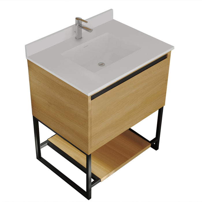 Laviva Alto 30" California White Oak Bathroom Vanity With Countertop - Laviva - Ambient Home