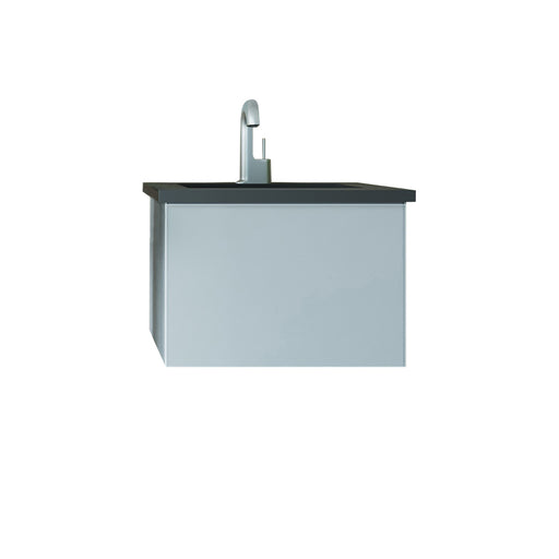 Laviva Vitri Fossil Grey Bathroom Vanity With Matte Black Viva Stone Solid Surface Countertop - Laviva - Ambient Home