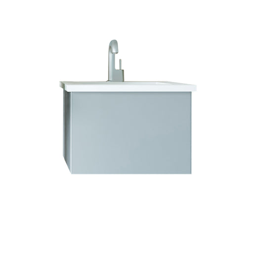 Laviva Vitri Fossil Grey Bathroom Vanity With Matte White Viva Stone Solid Surface Countertop - Laviva - Ambient Home