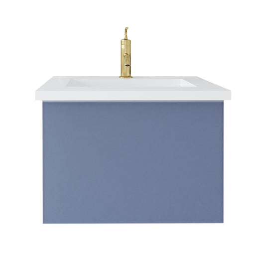 Laviva Vitri Nautical Blue Bathroom Vanity With Matte White Viva Stone Solid Surface Countertop - Laviva - Ambient Home