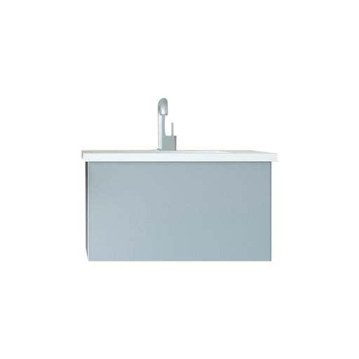 Laviva Vitri Fossil Grey Bathroom Vanity With Matte White Viva Stone Solid Surface Countertop - Laviva - Ambient Home