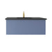 Laviva Vitri Nautical Blue Bathroom Vanity With Matte Black Viva Stone Solid Surface Countertop - Laviva - Ambient Home