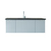 Laviva Vitri Fossil Grey Bathroom Vanity With Matte Black Viva Stone Solid Surface Countertop - Laviva - Ambient Home