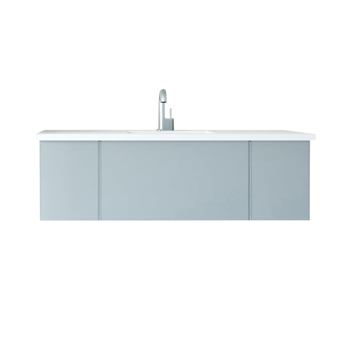 Laviva Vitri Fossil Grey Bathroom Vanity With Matte White Viva Stone Solid Surface Countertop - Laviva - Ambient Home