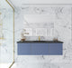 Laviva Vitri Nautical Blue Single Sink Bathroom Vanity With Matte Black Viva Stone Solid Surface Center Sink Countertop - Laviva - Ambient Home