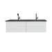 Laviva Vitri 60" Cloud White Double Sink Bathroom Vanity With Matte Black Viva Stone Solid Surface Double Sink Countertop - Laviva - Ambient Home