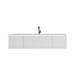 Laviva Vitri Cloud White Single Sink Bathroom Vanity With Matte White Viva Stone Solid Surface Center Sink Countertop - Laviva - Ambient Home