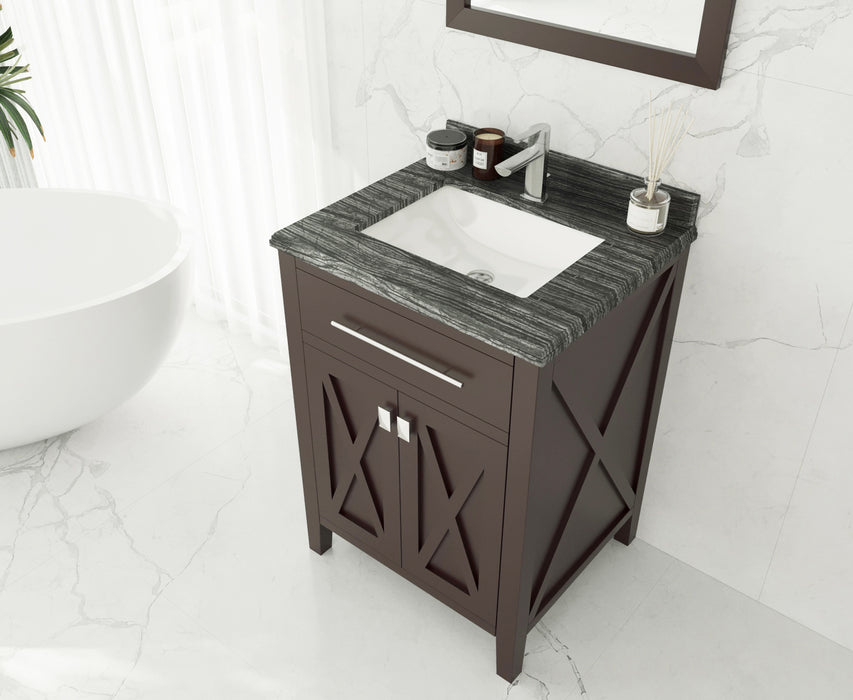 Laviva Wimbledon 24" Brown Bathroom Vanity With Countertop - Laviva - Ambient Home