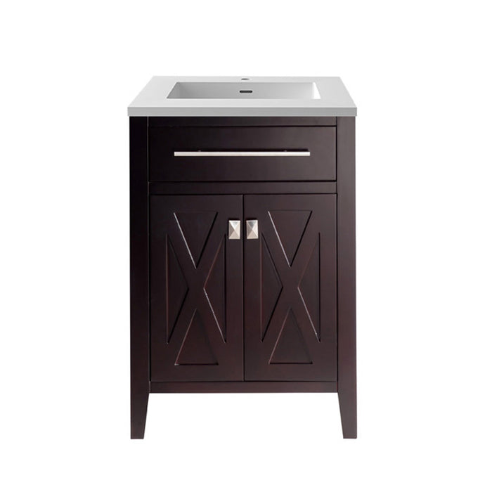 Laviva Wimbledon 24" Brown Bathroom Vanity With Countertop - Laviva - Ambient Home