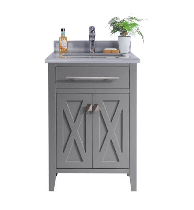 Laviva Wimbledon 24" Grey Bathroom Vanity With Countertop - Laviva - Ambient Home