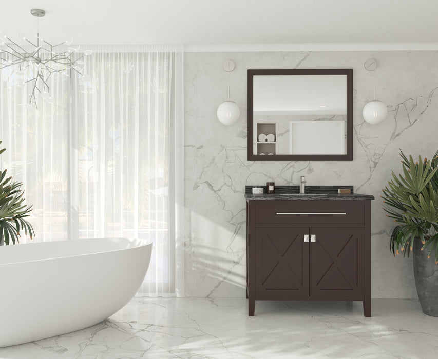 Laviva Wimbledon 36" Brown Bathroom Vanity With Countertop - Laviva - Ambient Home