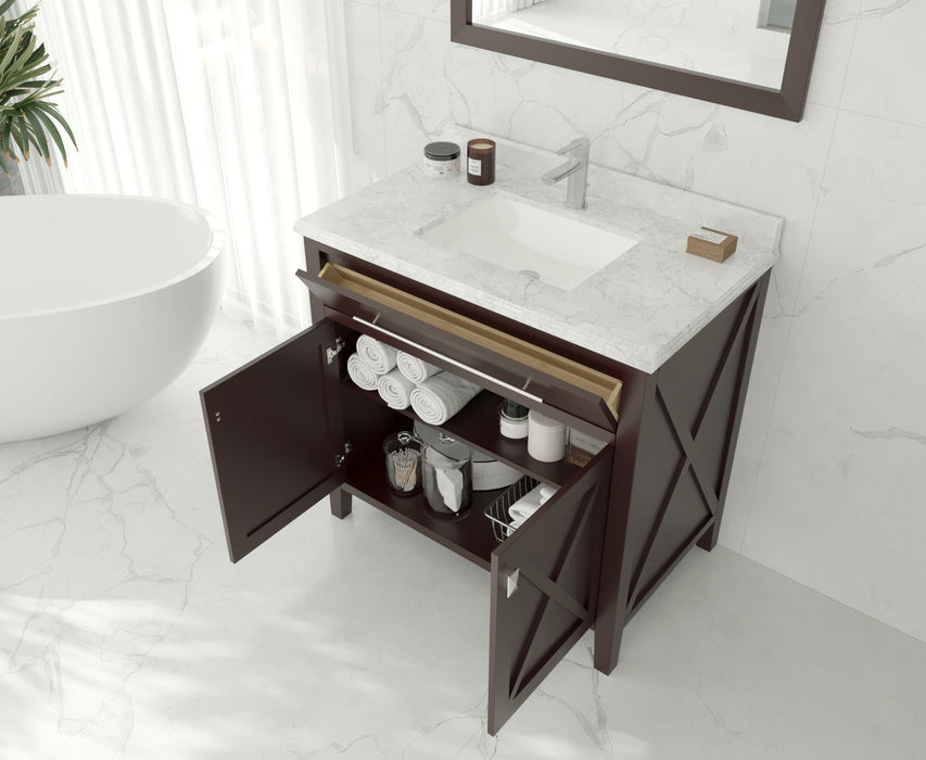 Laviva Wimbledon 36" Brown Bathroom Vanity With Countertop - Laviva - Ambient Home