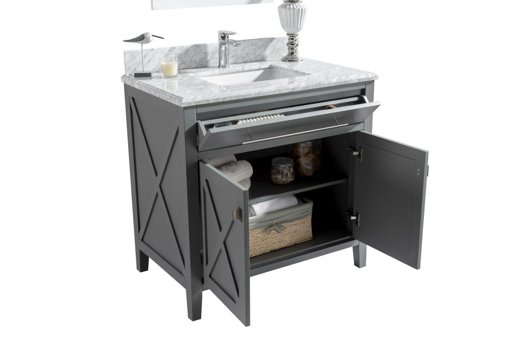 Laviva Wimbledon 36" Grey Bathroom Vanity With Countertop - Laviva - Ambient Home