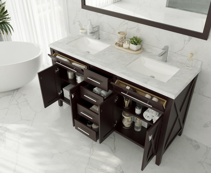 Laviva Wimbledon 60" Brown Bathroom Vanity With Countertop - Laviva - Ambient Home