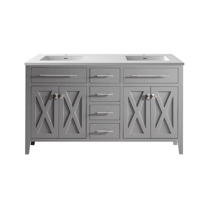 Laviva Wimbledon 60" Grey Bathroom Vanity With Countertop - Laviva - Ambient Home