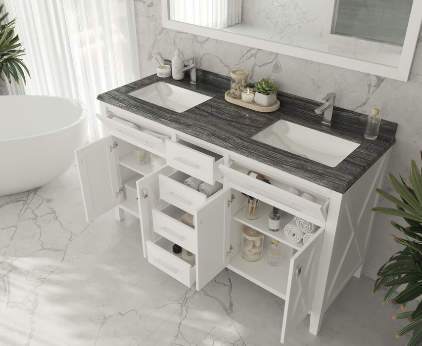 Laviva Wimbledon 60" White Bathroom Vanity With Countertop - Laviva - Ambient Home