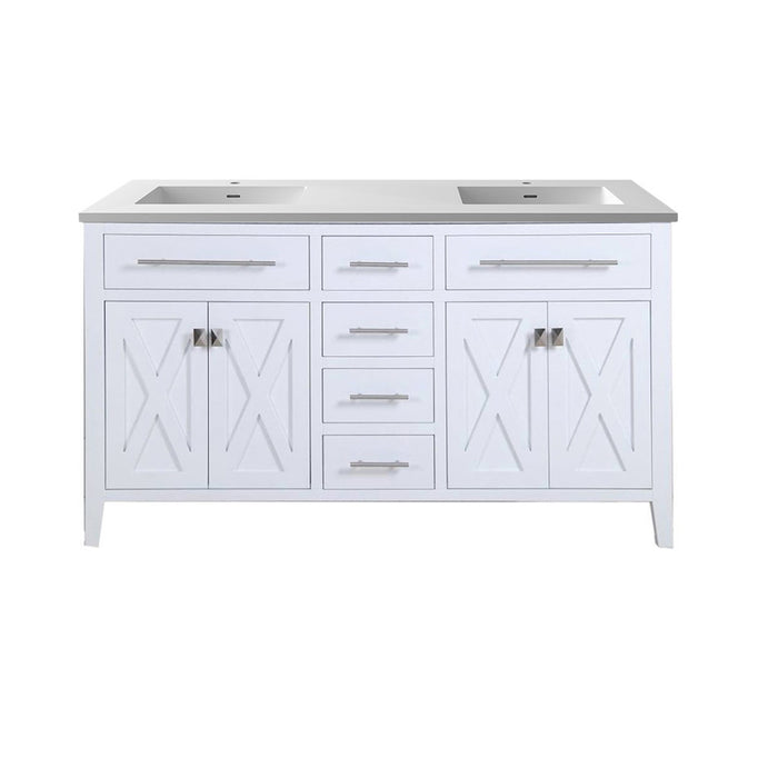 Laviva Wimbledon 60" White Bathroom Vanity With Countertop - Laviva - Ambient Home