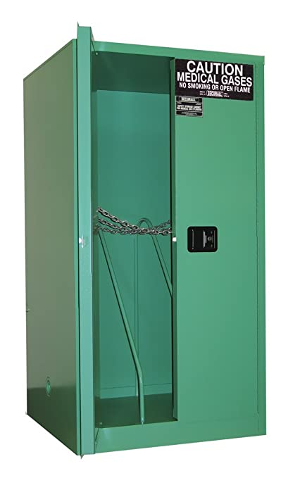 Securall  MG306H - MedGas Full Oxygen Gas Cylinder Storage Cabinet - Stores 6-9 H Cylinders - Securall - Ambient Home