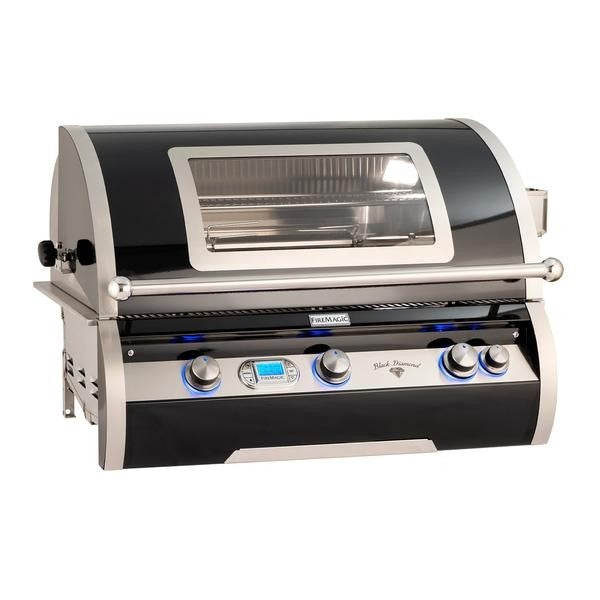 Fire Magic Echelon Black Diamond H790I 36-Inch Built-In Natural/Propane Gas Grill W/ One Infrared Burner, Magic View Window, Rotisserie, & Digital Thermometer - H790I-8L1N-W/H790I-8L1P-W - Fire Magic - Ambient Home