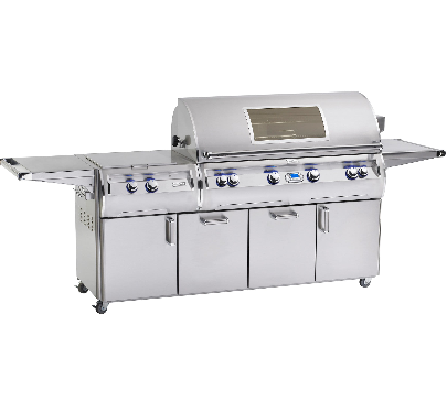 Fire Magic Grills E1060S-8EAN-51-W/E1060S-8EAP-51-W Echelon Diamond 48 Inch Portable Grill with Analog Thermometer and Power Burner with View Window, Natural/Propane Gas, Cast Stainless Steel "E" - Fire Magic - Ambient Home