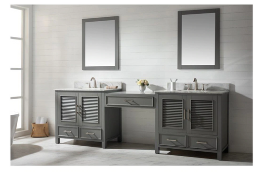 Design Element Estate 102" Grey Double Sink Bathroom Vanity Modular - Design Element - Ambient Home
