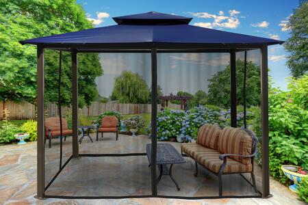 Paragon Outdoor Barcelona 10' x 12' Gazebo and Mosquito Netting - Paragon Outdoor - Ambient Home
