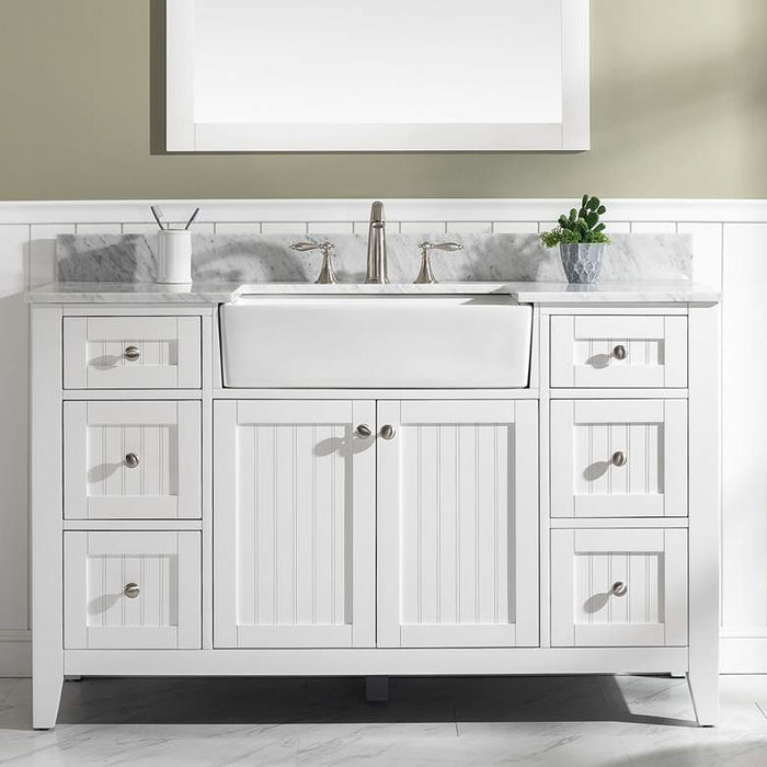 Design Element Burbank 54" Single Vanity in White Finish BK-54-WT - Design Element - Ambient Home