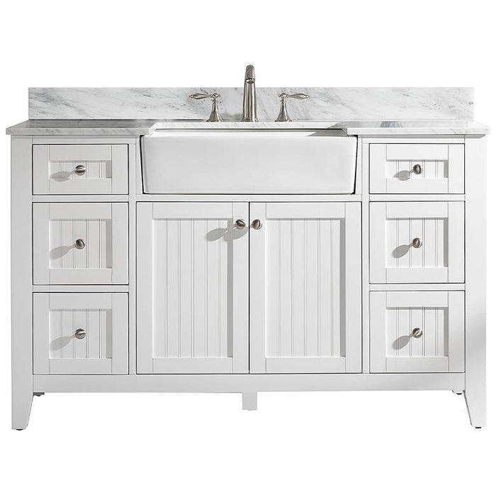 Design Element Burbank 54" Single Vanity in White Finish BK-54-WT - Design Element - Ambient Home