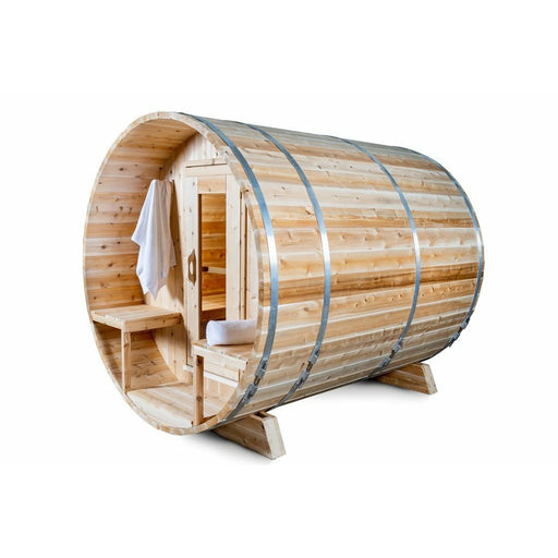 Dundalk Canadian Timber 2-4 Person Serenity Barrel Sauna - CTC2245W - Dundalk LeisureCraft Saunas - Dundalk LeisureCraft - Ambient Home