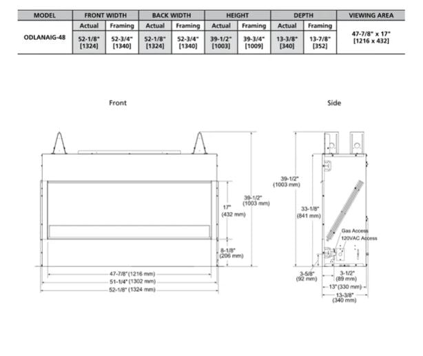 Majestic Lanai 48" Outdoor Linear Gas Fireplace | ODLANAIG-48 - Majestic - Ambient Home