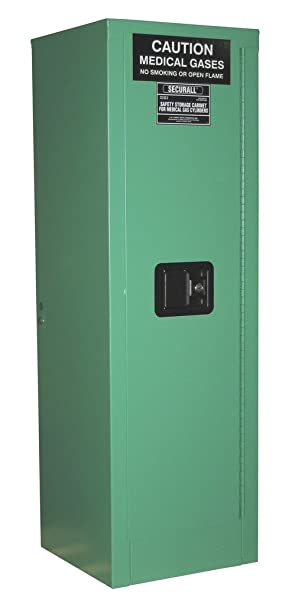 Securall  MG104 - Oxygen Gas Cylinder Full Storage Cabinet - Stores 2-4 D, E Cylinders - Securall - Ambient Home