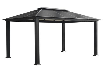 Paragon Outdoor Santa Monica GZ3XL 11' x 16' Hard Top Gazebo with Rust Free Aluminum Structure, Powder Coated Frame and Twin Layer Aluminum Roof - Paragon Outdoor - Ambient Home