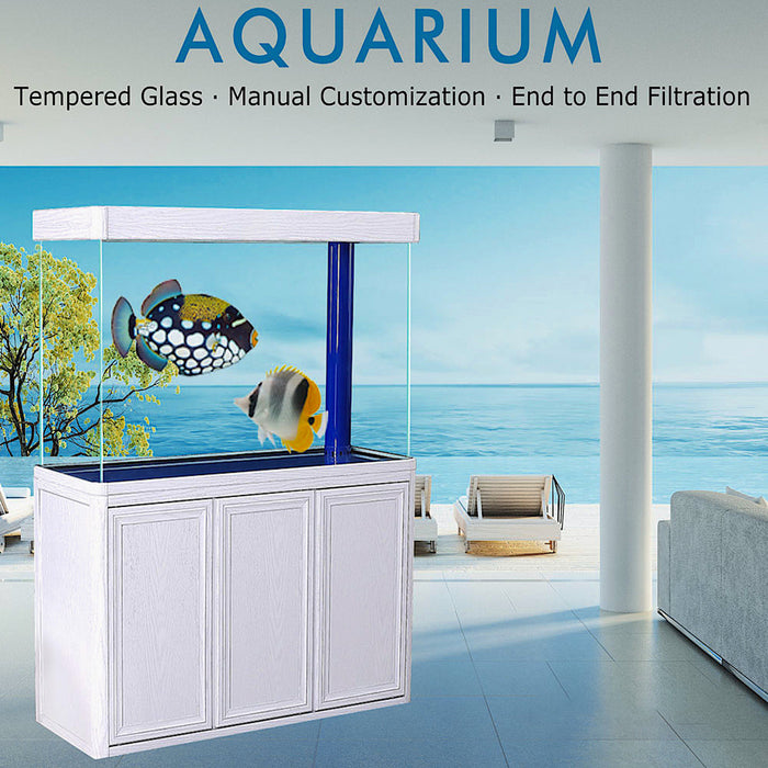 Aqua Dream 175 Gallon Tempered Glass Aquarium White Oak [AD-1560-WO] - Aquadream - Ambient Home