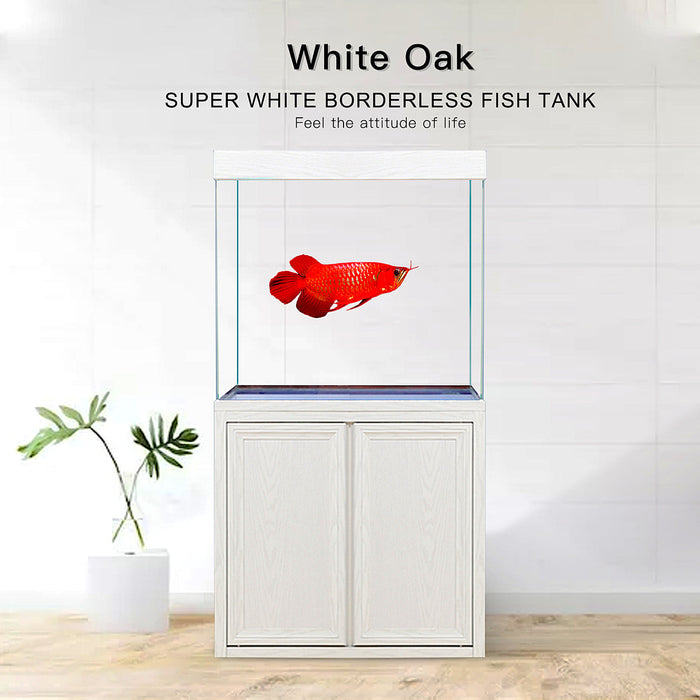 Aqua Dream 100 Gallon Tempered Glass Aquarium White Oak [AD-1060-WO] - Aquadream - Ambient Home