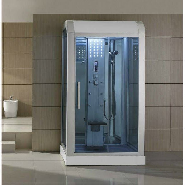 Mesa WS-500L Walk-In Steam Shower with Frosted Glass (47"L X 35"W X 85"H) - Mesa - Ambient Home