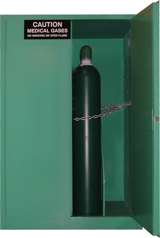 Securall  MG109HFL - MedGas Full Fire Lined Oxygen Gas Cylinder Storage Cabinet - Stores 9-12 H Cylinders - Securall - Ambient Home