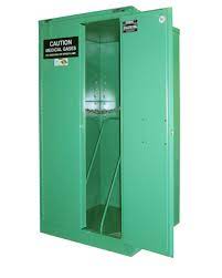 Securall  MG306H - MedGas Full Oxygen Gas Cylinder Storage Cabinet - Stores 6-9 H Cylinders - Securall - Ambient Home